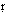 A horizontal scale that increases by 5 units from 0 to 45, labeled with tick marks at each interval. The label "r" is positioned above the scale on the left side.