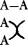A depiction of a chemical reaction showing molecule A on the left, identical molecule A on the top-right, and molecule X on the bottom-right, with arrows indicating the transformation of molecule A into molecules A and X.