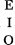 A vertical arrangement of the capital letters E, I, and O, each on its own line, in black text on a white background.