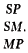 Two letter pairs, "SP" positioned above "MP," are shown in a serif font on a plain background. The letters are in uppercase with a period following each pair.